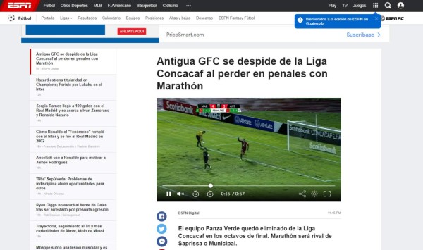 'El verdadero monstruo verde': La prensa internacional tras el sufrido triunfo de Marathón en Liga Concacaf