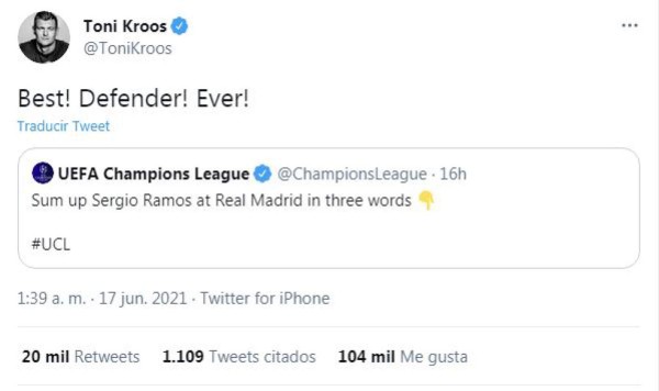 ¡Intenta no llorar! Los emotivos mensajes de despedida de los jugadores del Real Madrid a Sergio Ramos