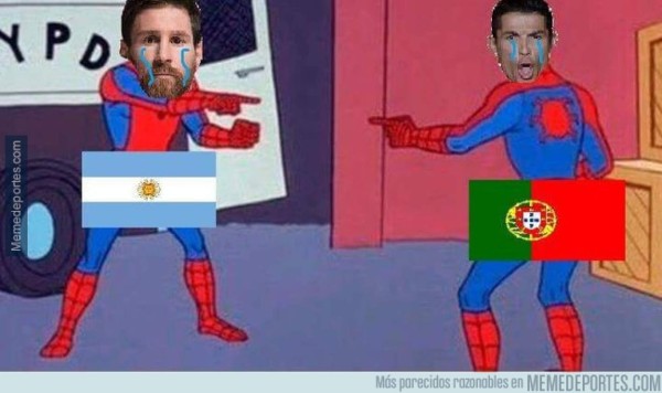 ¡Siguen los memes! Cristiano y Messi son atacados tras eliminación de Portugal y Argentina