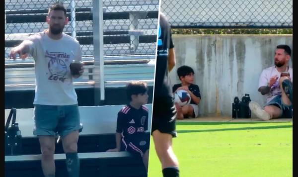 Lionel Messi ha sido captado observando los entrenos de los jóvenes del Inter Miami.