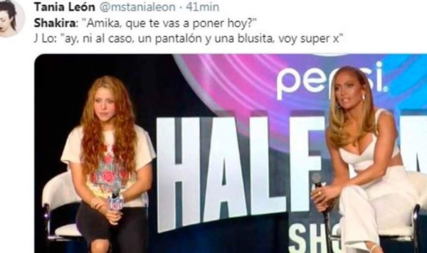 Shakira y Jennifer López desatan los memes por la vestimenta en conferencia del Super Bowl