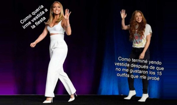 Shakira y Jennifer López desatan los memes por la vestimenta en conferencia del Super Bowl