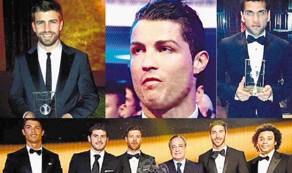 Los rostros de Cristiano Ronaldo en Balones de Oro frente a Lionel Messi