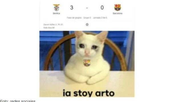 Barcelona fue goleado por el Benfica, se acercan a la Europa League y los memes los destrozan
