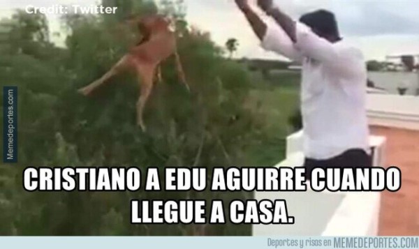 Cristiano Ronaldo anunció que no volverá al Real Madrid y los memes destrozan a Edu Aguirre