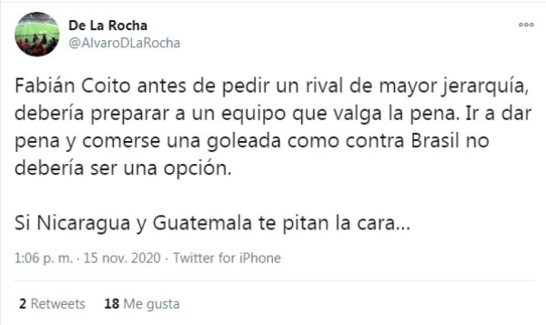 Las críticas hacia Fabián Coito tras perder ante Guatemala: 'Ridículo lo de la Selección”