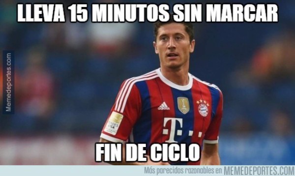 Lewandowski provoca lluvia de memes al anotar cinco goles en nueve minutos