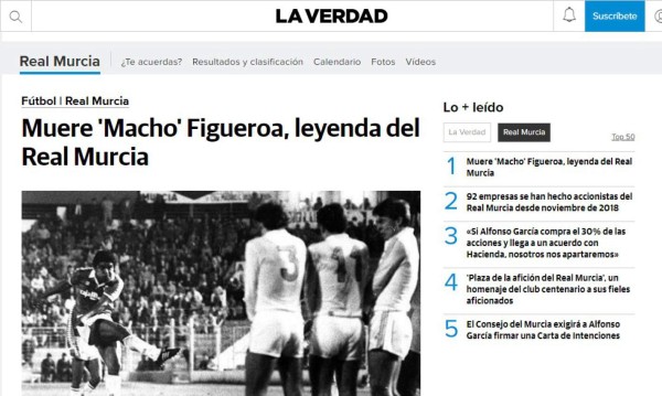 ¡Ídolo, leyenda y mito! Así se refiere la prensa mundial a la muerte del 'Macho' Figueroa