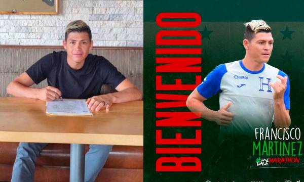 Esta es la foto donde “Paco” estampaba su firma con el equipo Marathón de San Pedro Sula.