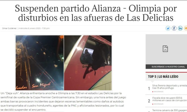 Alianza-Olimpia: Lo que dijeron los medios internacionales sobre los disturbios