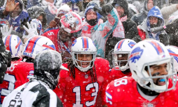 La impresionante nevada en el partido de la NFL