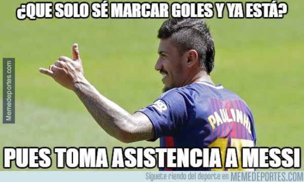 Paulinho, blanco perfecto de los memes que dejó el Barcelona-Eibar