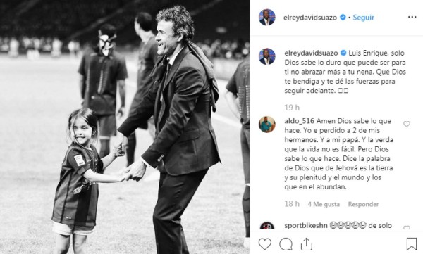 Los mensajes para Luis Enrique tras la muerte de su hija: ''Míster, lo siento en el alma''