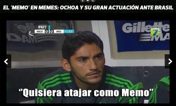 El ‘Memo’ en memes: Ochoa y su gran actuación ante Brasil