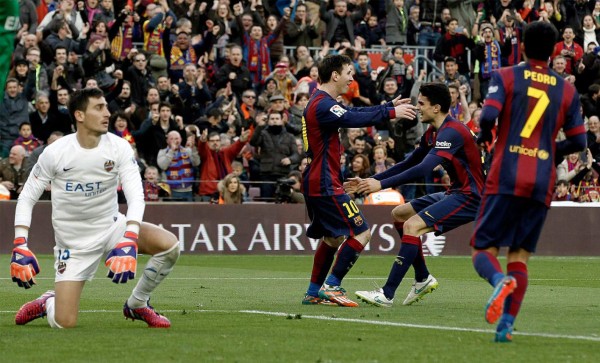 Barcelona goleó 5-0 a Levante con triplete de Lionel Messi