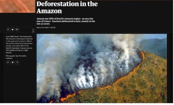 Las fotografías engañosas sobre los incendios que arrasan la Amazonia de Brasil