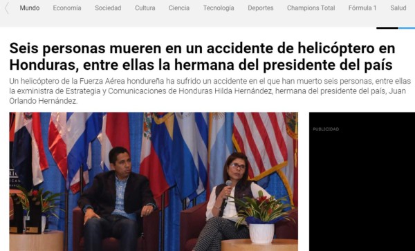 La prensa internacional reacciona impactada por la muerte de Hilda Hernández