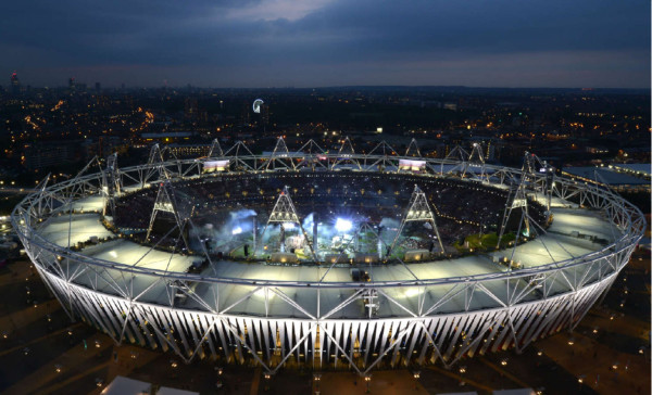 Gran ambiente inauguración de los Juegos Londres 2012.