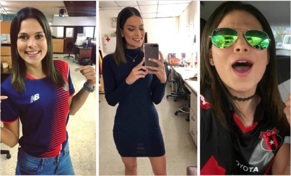 Jennifer Segura, la hermosa periodista tica aficionada al equipo del 'Ro-Ro'