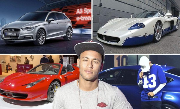 ¡Espectacular! La colección de carros de lujo de Neymar