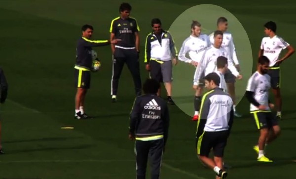 Miradas entre Cristiano y Bale se evitan en entrenamiento