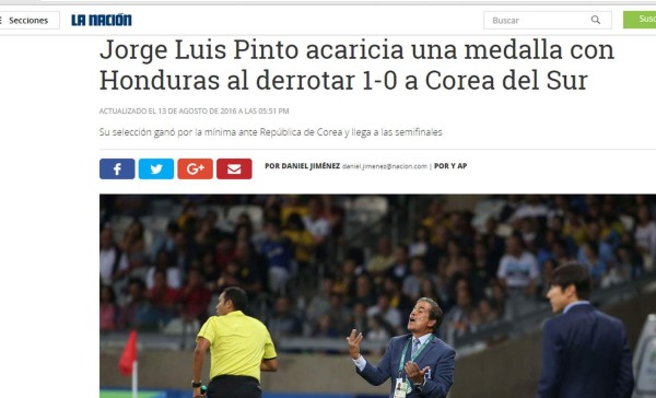 Medios centroamericanos destacaron el pase de Honduras a semifinales en los Juegos Olímpicos