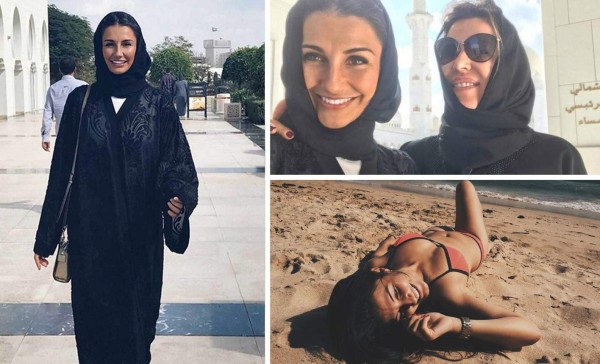 La bella Adriana Pozueco, novia de Theo Hernández, disfruta de Abu Dhabi