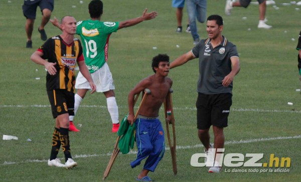 Vandalismo entre aficionados del Marathón y Real España