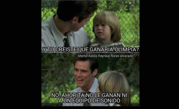 Los memes más graciosos que dejó la derrota de Real España ante Olimpia