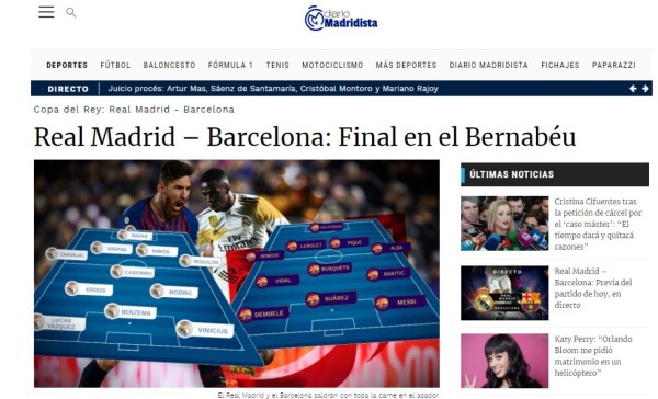 Lionel Messi se roba las portadas del clásico Real Madrid vs Barcelona en Copa del Rey&nbsp;&nbsp;