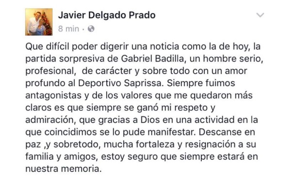¡QUÉ TRISTE! El fútbol costarricense llora la muerte de Gabriel Badilla
