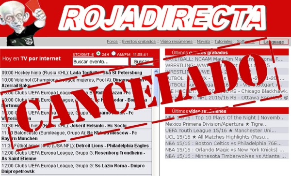 Rojadirecta tendrá que cerrar en una semana por orden del Juzgado