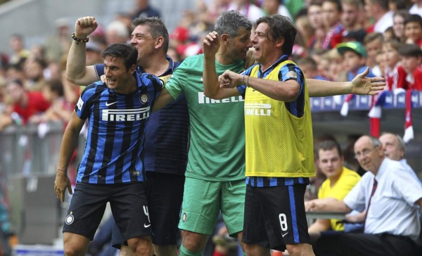 El mejores imágenes del juego de leyendas Inter de Milan-Bayern Munich