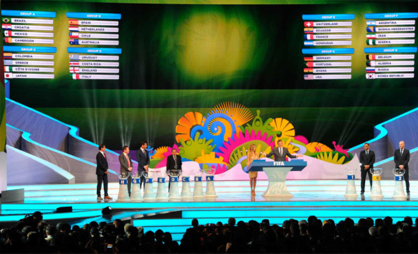 Imágenes del sorteo de la Copa Mundial Brasil 2014.