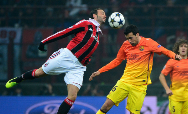 Milan venció 2-0 al Barcelona en un partido de la Champions League.