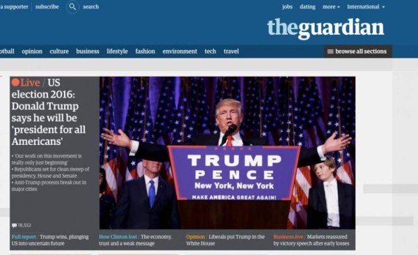 PORTADAS: La agresiva reacción de la prensa internacional tras gane de Donald Trump