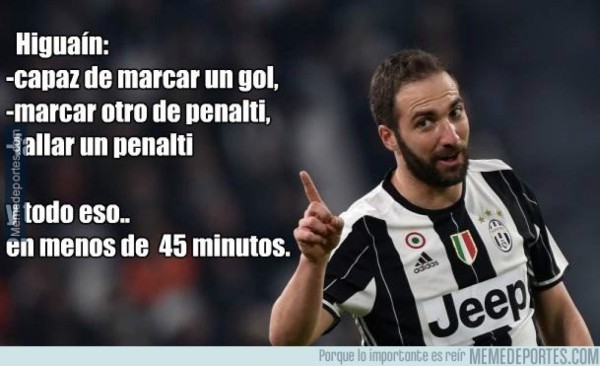 ¡Pobre Higuaín! Los memes que dejó la goleada del City y el empate de Juventus con Tottenham