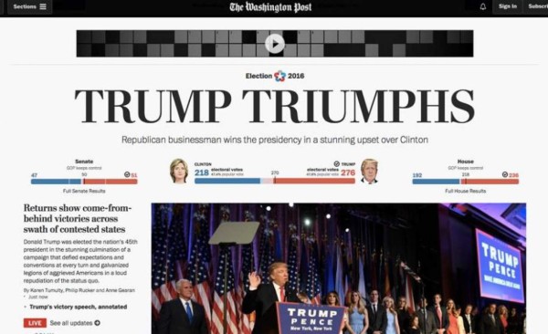 PORTADAS: La agresiva reacción de la prensa internacional tras gane de Donald Trump