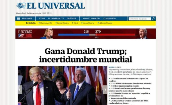 PORTADAS: La agresiva reacción de la prensa internacional tras gane de Donald Trump