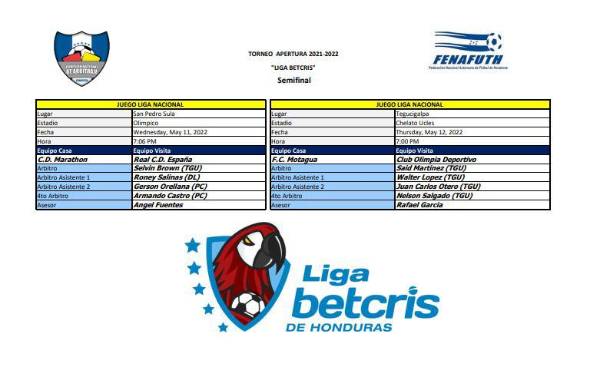 Cuartetas arbitrales anunciadas: Selvin Brown y Said Martínez pitarán las semifinales ida de la Liga Nacional