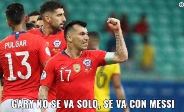 ¡Para morir de risa! Los memes atacan a Messi por la pelea con Gary Medel en el Argentina-Chile