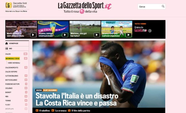 'Esta vez Italia fue un desastre”, señala la prensa italiana