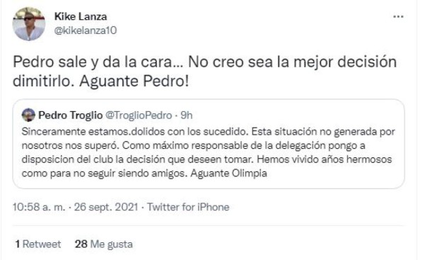 'Manchado por un escándalo': así reaccionó la prensa tras la disposición de renuncia de Pedro Troglio del Olimpia