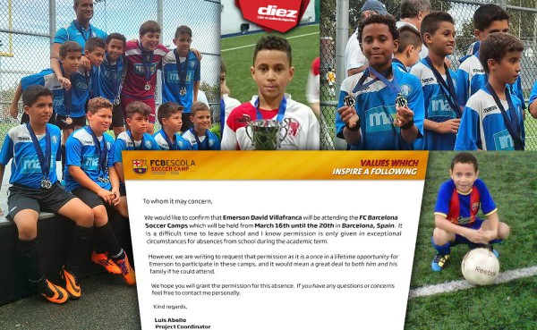 Barcelona eligió a hondureño para llevarlo a su academia
