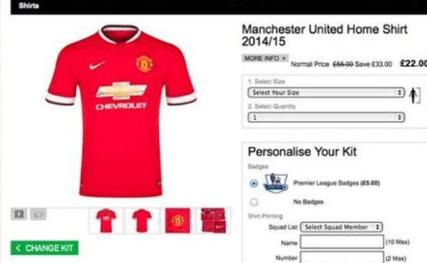 Por error en página web, Manchester United pierde 250,000 euros