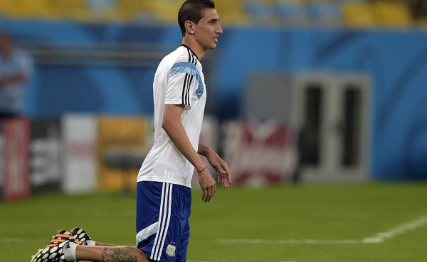 Di María volvió a entrenar con Argentina