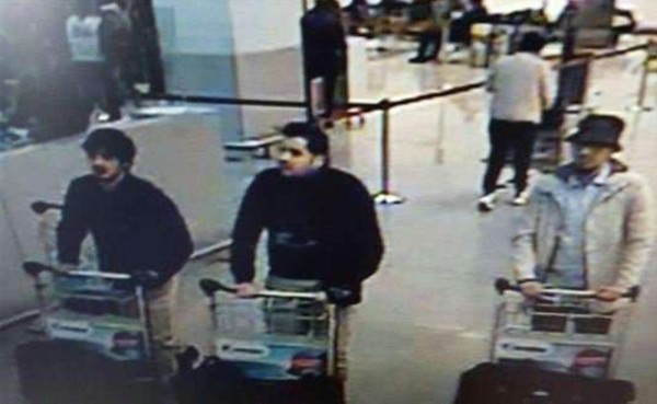 Difunden imagen de tres sospechosos del atentado en Bélgica