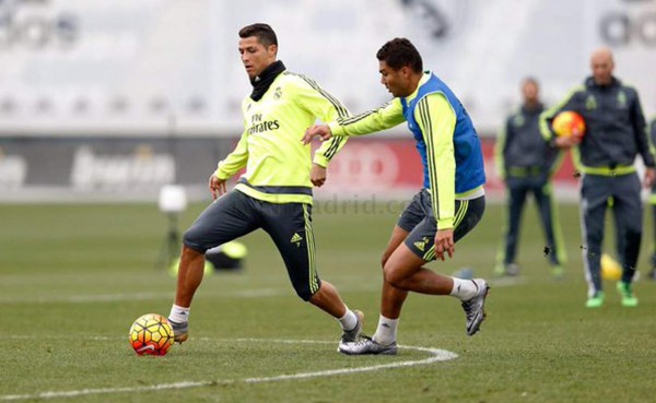 Cristiano entrena a tope en el Real Madrid en una nueva sesión sin Pepe ni Bale