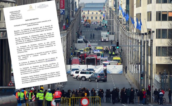 Embajada de Honduras en Bélgica está en alerta por atentados terroristas