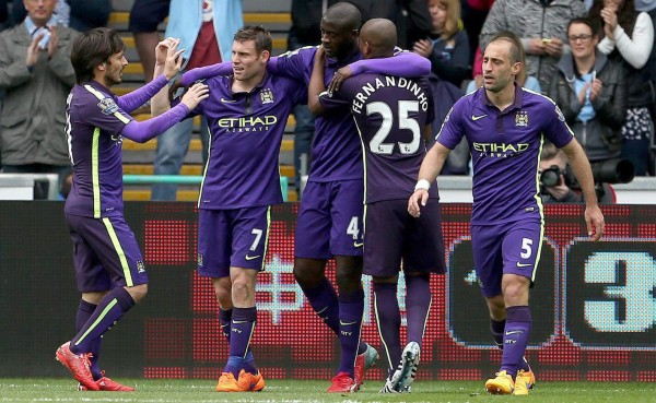Manchester City venció al Swansea y asegura el subliderato de la Premier